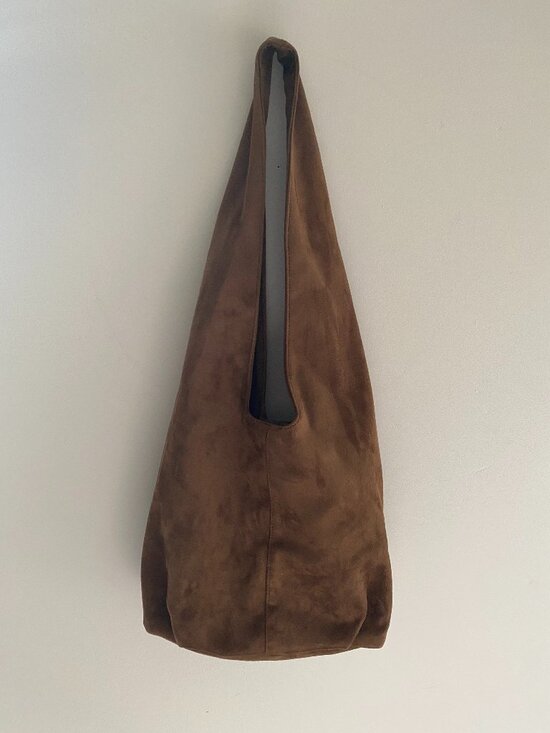 H&M Handbags - H&M Brown Faux Suede Slouchy Hobo Shoulder Bag Boho Minimalist Large